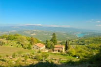 Panoramic view of Priello and the Tiber Valley